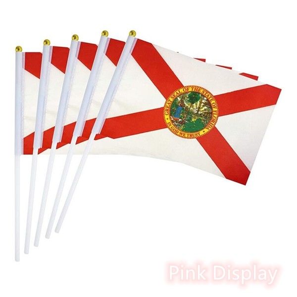 PVC Pole State 8.2x5.5'' Hand Waving Flag