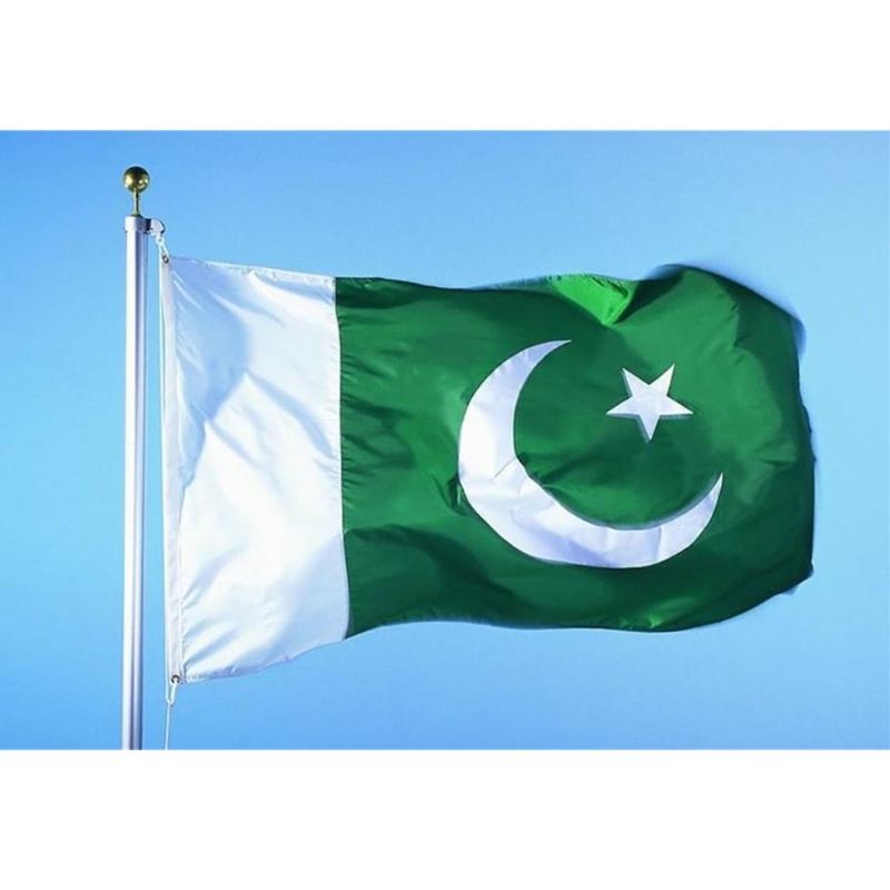 High Color Fastness 115g Polyester Pakistan Country Flag