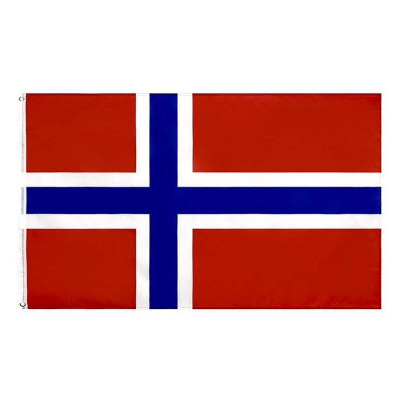 Digital Printing Knit Polyester Norway National Flag 3x5ft