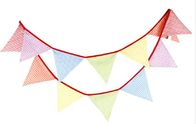 Triangle Rainbow 100 Cotton Flag Line For Festive Party