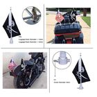 Vertical US And Pirate Flagpole For Harley Davidson Goldwing
