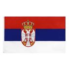 Fade Resistant Knit Polyester Serbia Country Flag