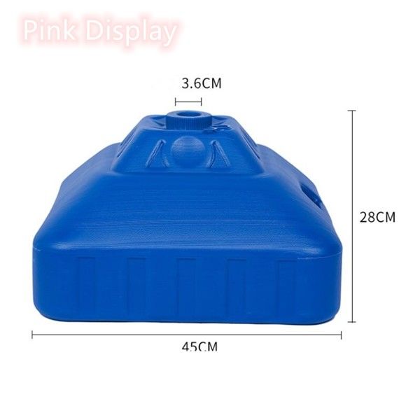 Rectangle 45x28cm Flag Base PVC Plastic Water Tank