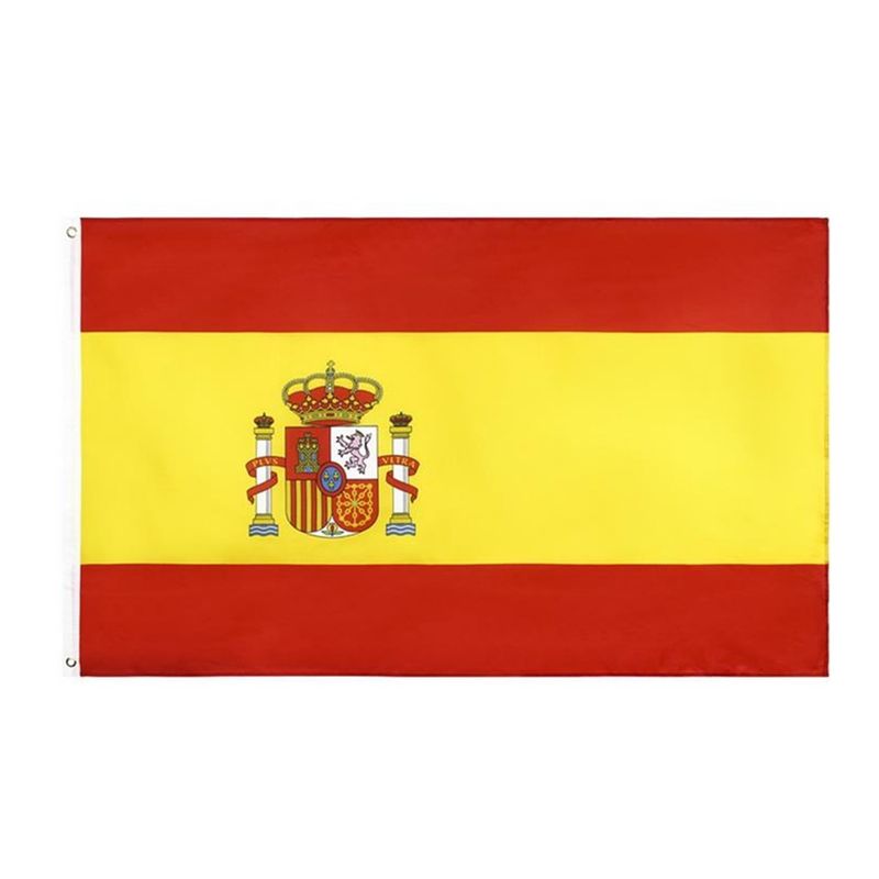 Knit Polyester Spain Europe Rectangular National Flag 90x150cm