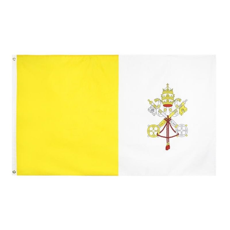 3x5 Foot Rectangular Knit Polyester Vatican National Flag